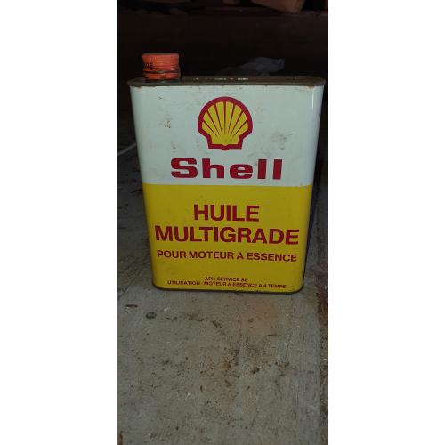 Ancien bidon d'huile SHELL MULTIGRADE Collection