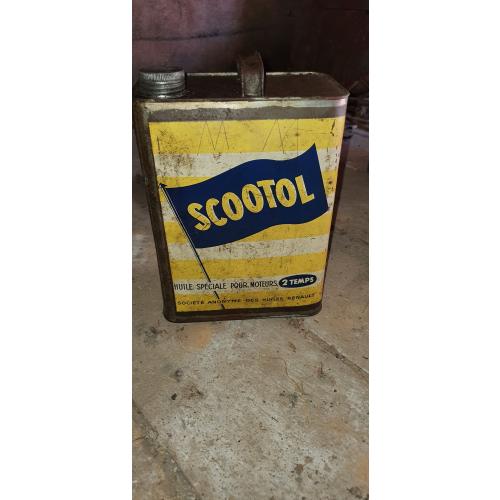 Ancien bidon d'huile SCOOTOL HUILE SPECIALE 2T