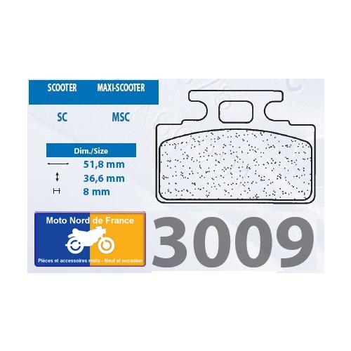 Plaquettes de frein Carbone Lorraine type 3009 MSC