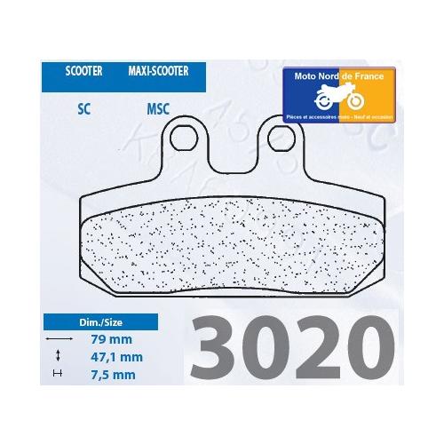 Plaquettes de frein Carbone Lorraine type 3020 MSC