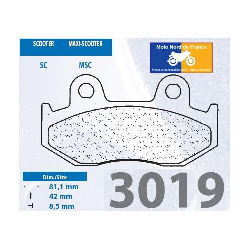 Plaquettes de frein Carbone Lorraine type 3019 SC