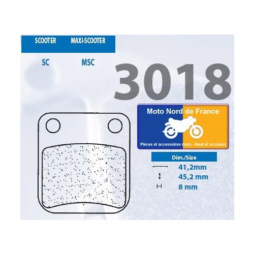 Plaquettes de frein Carbone Lorraine type 3018 MSC