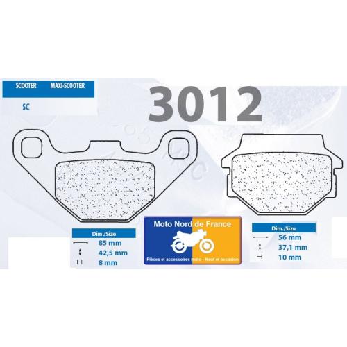 Plaquettes de frein Carbone Lorraine type 3012 SC