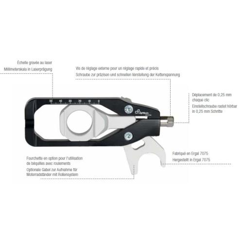Tendeur de chaine Lightech pour Suzuki GSXR 600 / 750 2011-2016