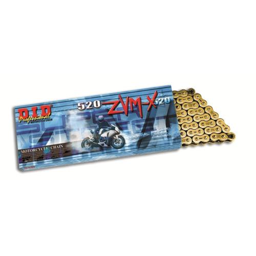 Chaine DID pas de 520 type ZVM-X Or/Or + attache à river