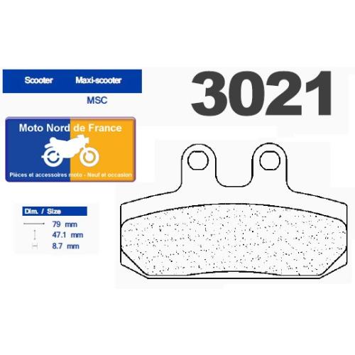 Plaquettes de frein Carbone Lorraine type 3021 MSC