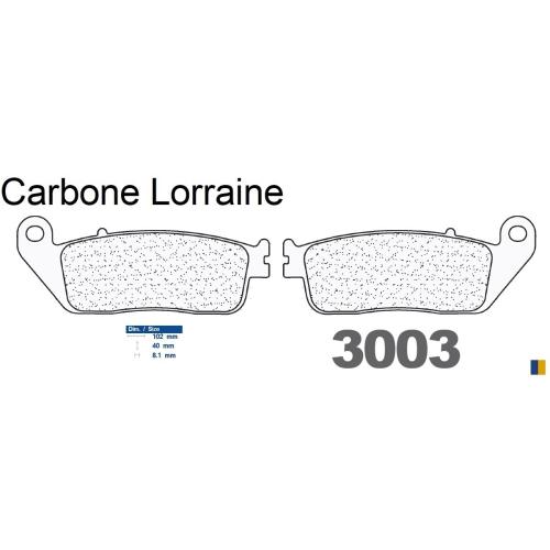 Plaquettes de frein Carbone Lorraine type 3003 MSC