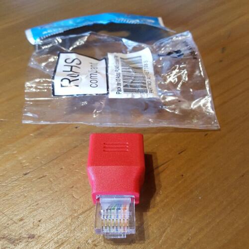 Adaptateur réseau CAT6 RJ45 (8P8C) Mâle - RJ45 (8P8C) Femelle Rouge