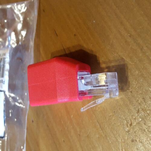 Adaptateur réseau CAT6 RJ45 (8P8C) Mâle - RJ45 (8P8C) Femelle Rouge