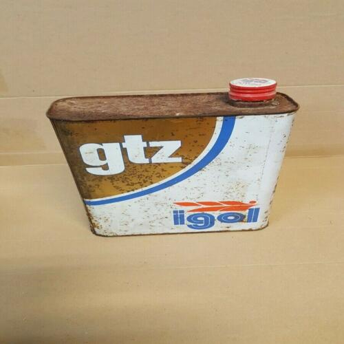 Ancien bidon d'huile  igol gtz 20w50  plein deco de garage vintage