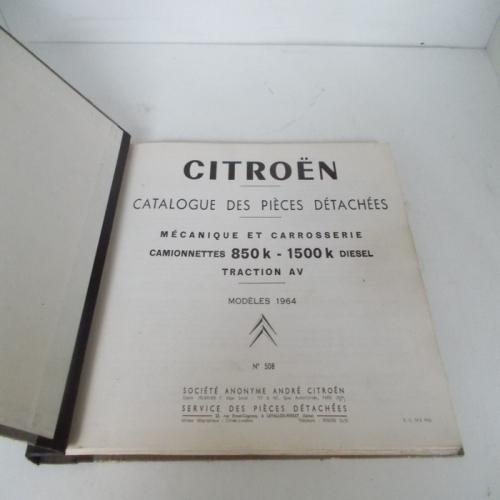 CATALOGUE PIECES DETACHEES CITROEN CAMIONNETTE 850 1500 DIESEL tube HY