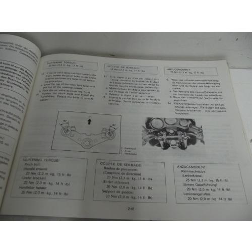 manuel d'atelier YAMAHA RDLC 250 350 1983 