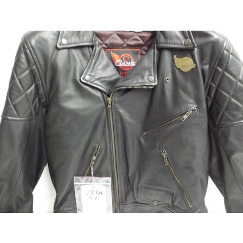 blouson moto cuir SOUBIRAC CLASSIC 1886 noir neuf taille L