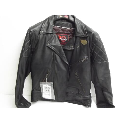 blouson moto cuir SOUBIRAC CLASSIC 1886 noir neuf taille L