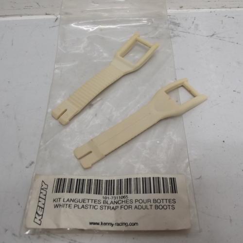 2 sangles blanche pour bottes cross KENNY longueur 110 mm 