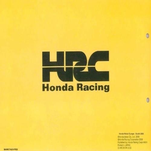 HRC HONDA RACING MANUEL MONTAGE RÉGLAGE RÉPARATION REVUE CBR1000RR 2008 Racing