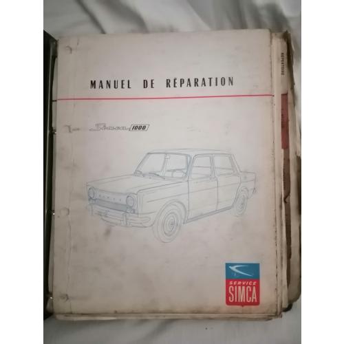 Manuel de réparation Simca 1000