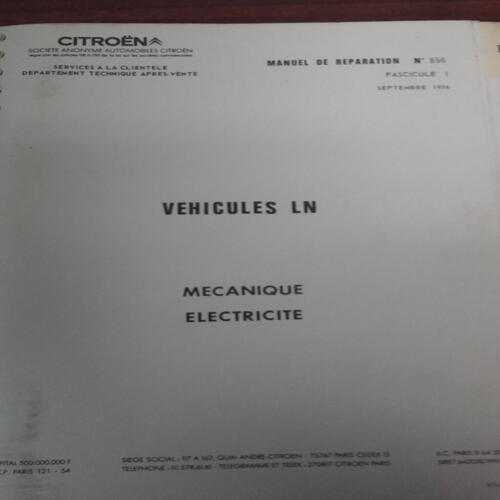 LOT DE 2 CLASSEUR REVUE TECHNIQUE PRO MANUEL ATELIER CITROËN LN