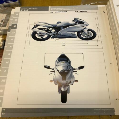 manuel atelier Français allemand werkstatthandbuch ducati supersport 800 ss 2003