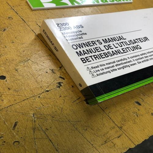 owner's manual manuel proprietaire betriebsanleitung kawasaki z 300 2015 aff bff