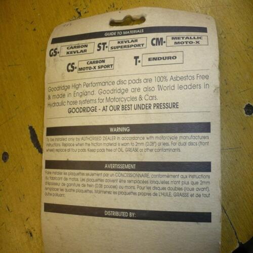 plaquette frein goodridge g 185 st Kawasaki KX 125 250 500 Suzuki RM HONDA CR 80