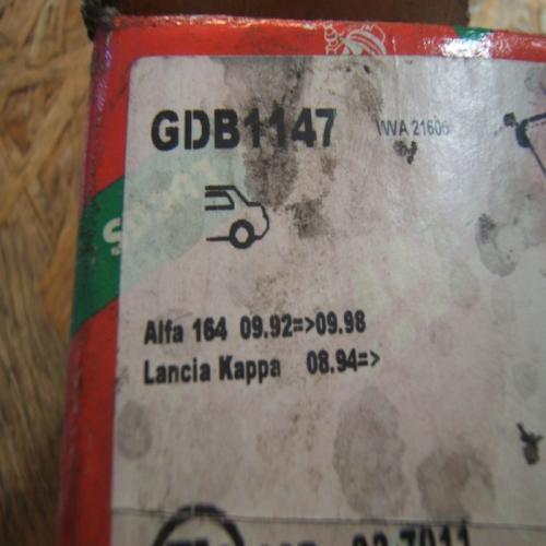 Plaquettes de Frein ARRIERE ALFA 156 164 166 KAPPA