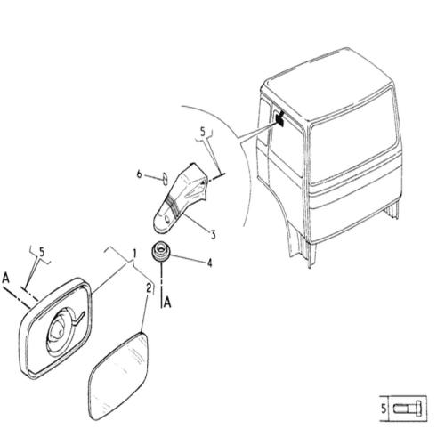 plastique protection retroviseur renault RVI camion s 130 150 170