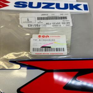 1 autocollant emblème gsxr droit suzuki 68185-35f20-fs9 gsx-r 600 2001 2003