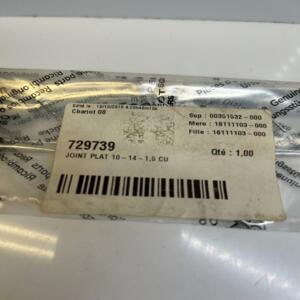 1 joint cuivre durite frein peugeot 729739 looxor elyseo speedfight ludix