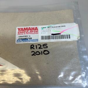 1 sticker autocollant graphique 6 yamaha 5d7-f8399-20 yzf-r125 2010