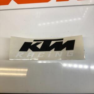 1 sticker autocollant origine  7cm  ktm racing noir / blanc