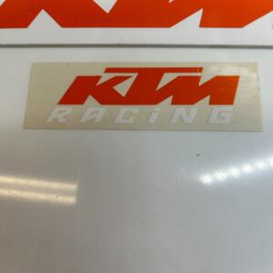 1 sticker autocollant origine  7cm  ktm racing orange/blanc