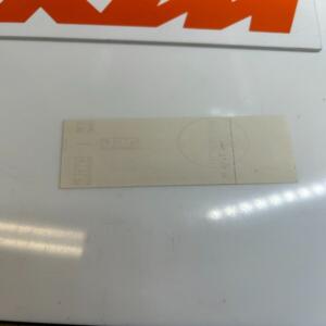 1 sticker autocollant origine  7cm  ktm racing orange/blanc