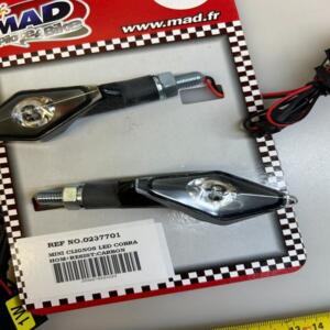 2 Clignotant + résistance Mad cobra carbone Led 12v Homologué Moto 0237701