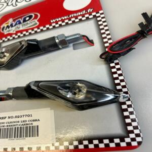 2 Clignotant + résistance Mad cobra carbone Led 12v Homologué Moto 0237701