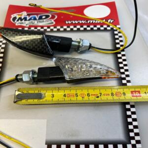 2 Clignotant Tuning Mad Fuse carbone Led 12v Homologué Moto Scooter quad 023767