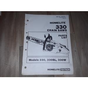 manuel atelier tronçonneuse Homelite 330