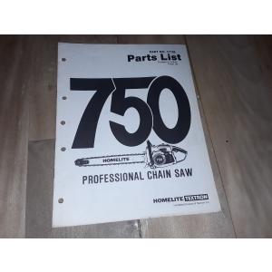 manuel atelier tronçonneuse Homelite 750