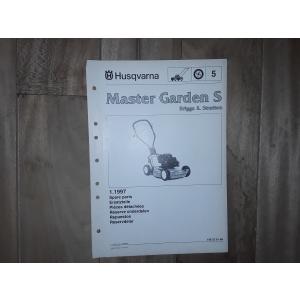 manuel atelier tondeuse Husqvarna Master Garden S