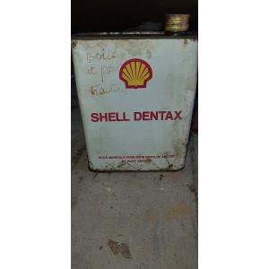 Ancien bidon d'huile SHELL DENTAX Collection 