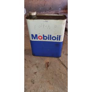 Ancien bidon d'huile MOBILOIL 2L Collection Garage