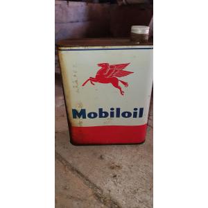 Ancien bidon d'huile MOBILOIL Collection Garage 