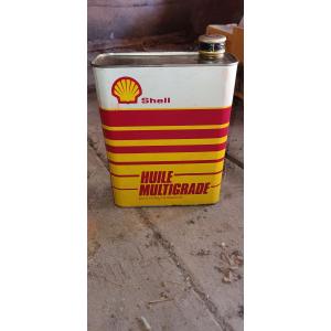 Ancien bidon d'huile SHELL HUILE MULTIGRADE