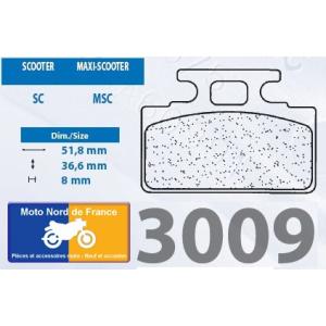 Plaquettes de frein Carbone Lorraine type 3009 MSC