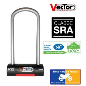 Antivol U VECTOR Super Max M2 - SRA - 105x250 mm intérieur