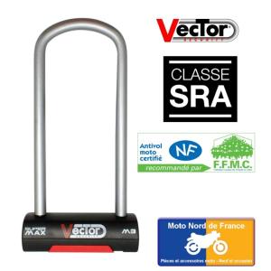 Antivol U VECTOR Super Max M3 - SRA - 105x270 mm intérieur