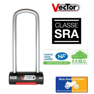 Antivol U VECTOR Super Max S3 - SRA - 85x270 mm intérieur