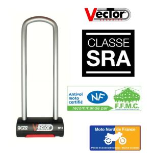 Antivol U VECTOR Super Max S4 - SRA - 85x310 mm intérieur