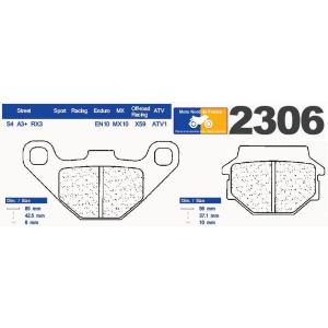 Plaquettes Carbone Lorraine de frein avant - Kawasaki GPZ 500 S 1988-1993