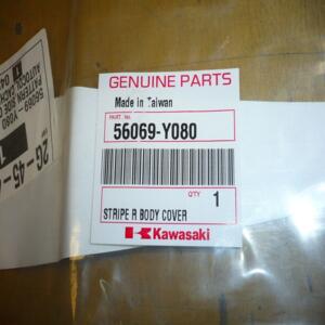 autocollant cache lateral droit vert noir kawasaki 56069-y080 sc j 300 2014